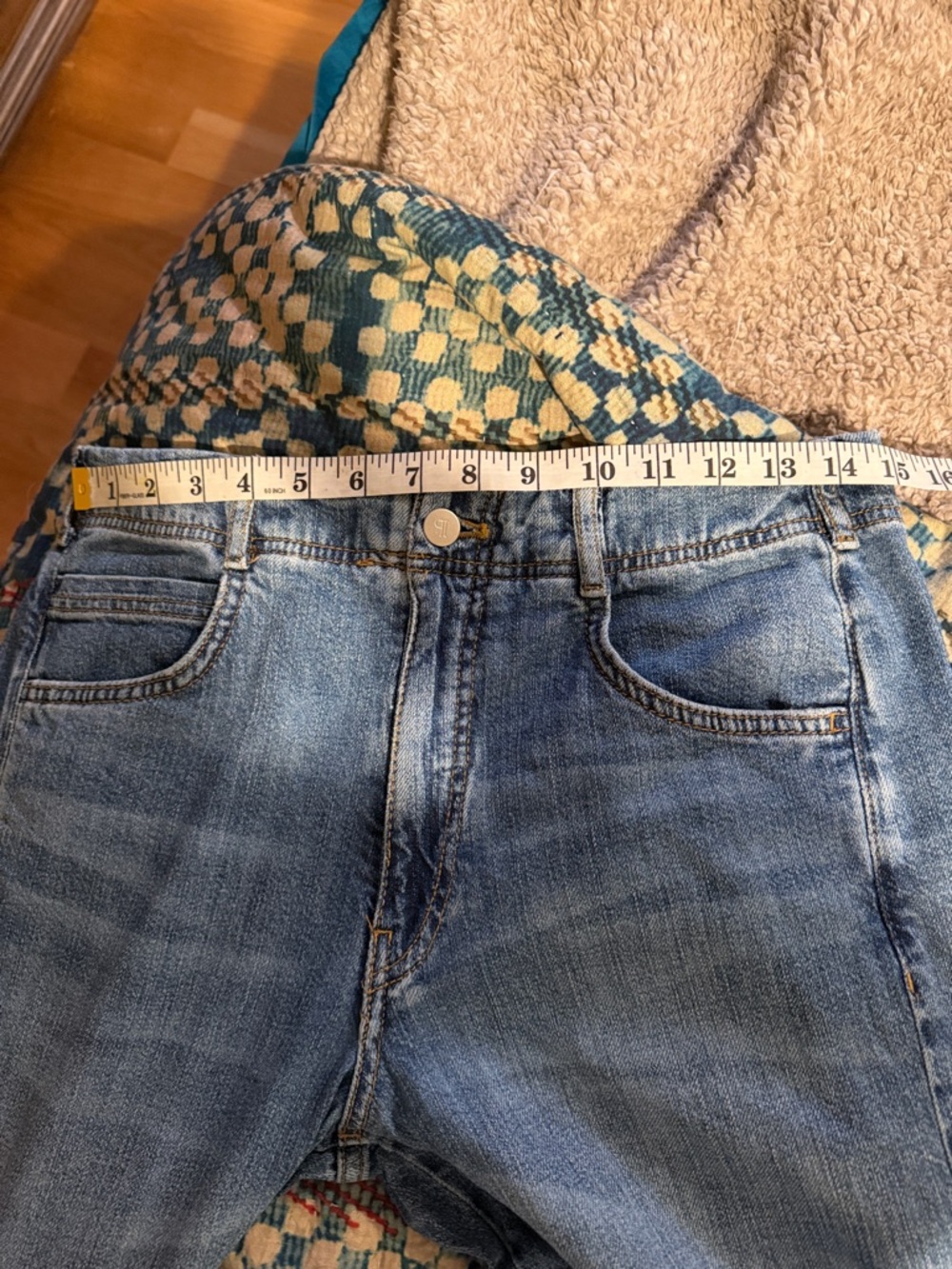 Anthropologie The Adi Regenerative Cotton Mid-Rise Raw Edge Hem Flare Jeans 28 - Picture 10 of 10